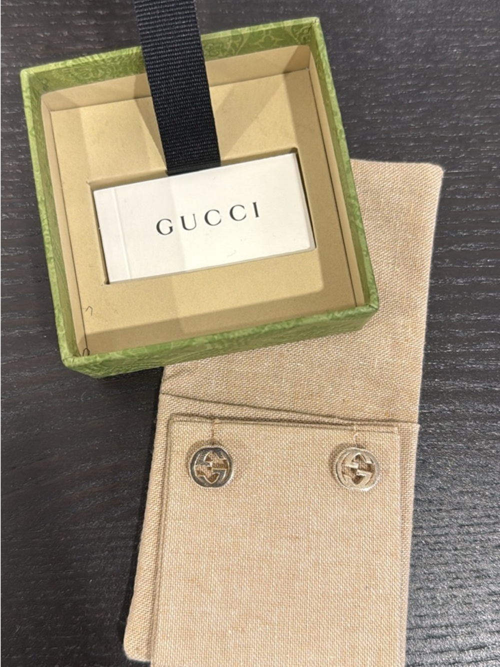 Gucci women’s Silver-Tone Interlocking G earrings - Silver